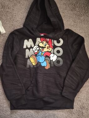 Black Super Mario Graphic Hoodie